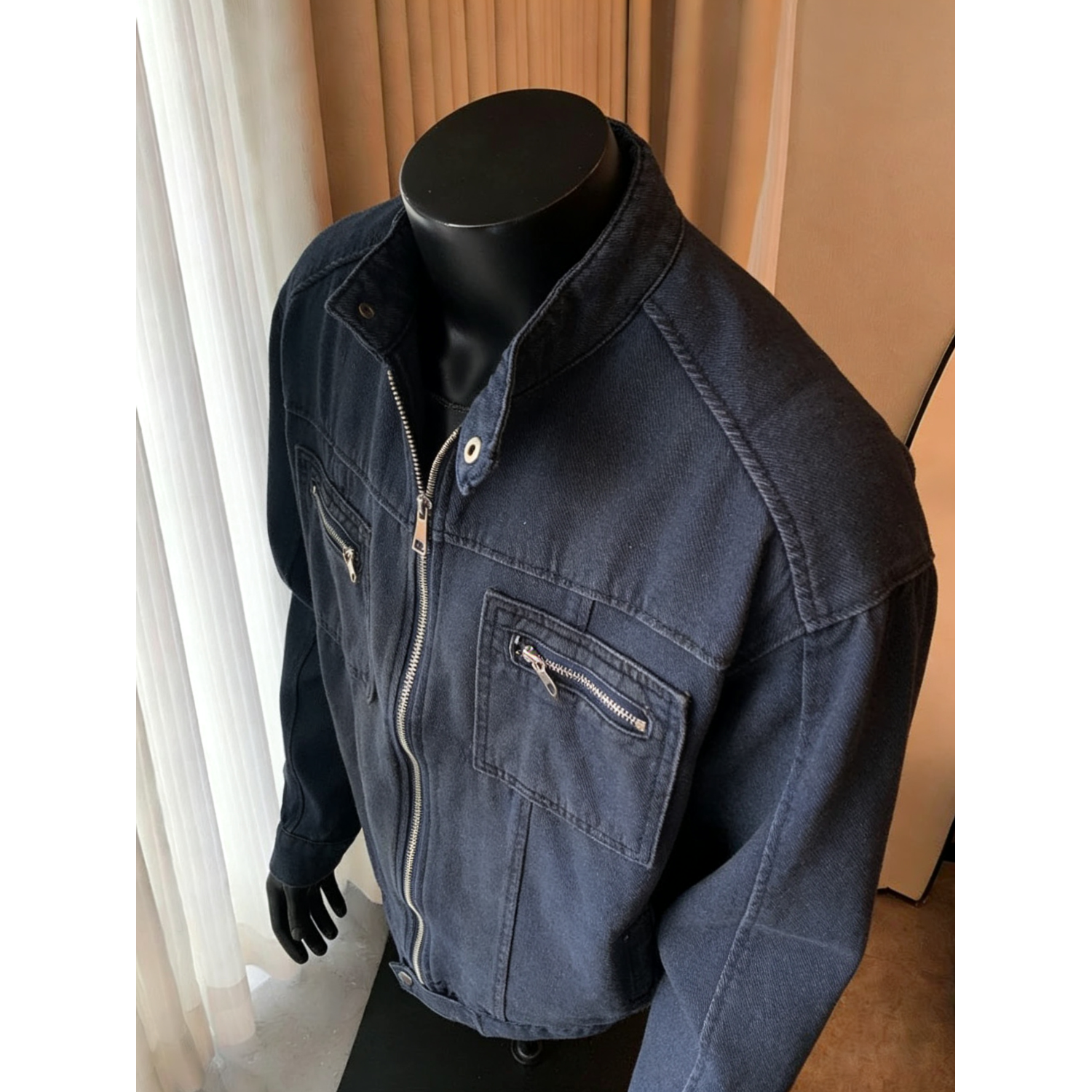 Zip-Up Denim Jacket
