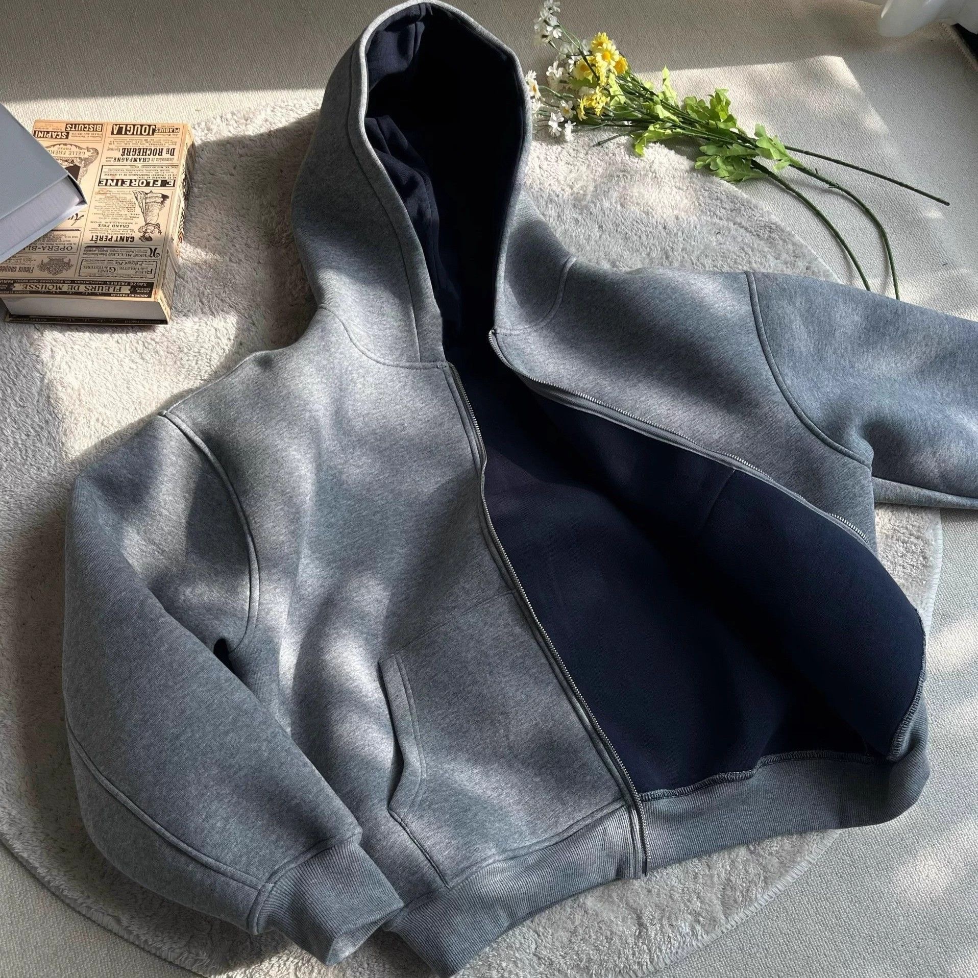 Double-Sided Zip-Up Hoodie