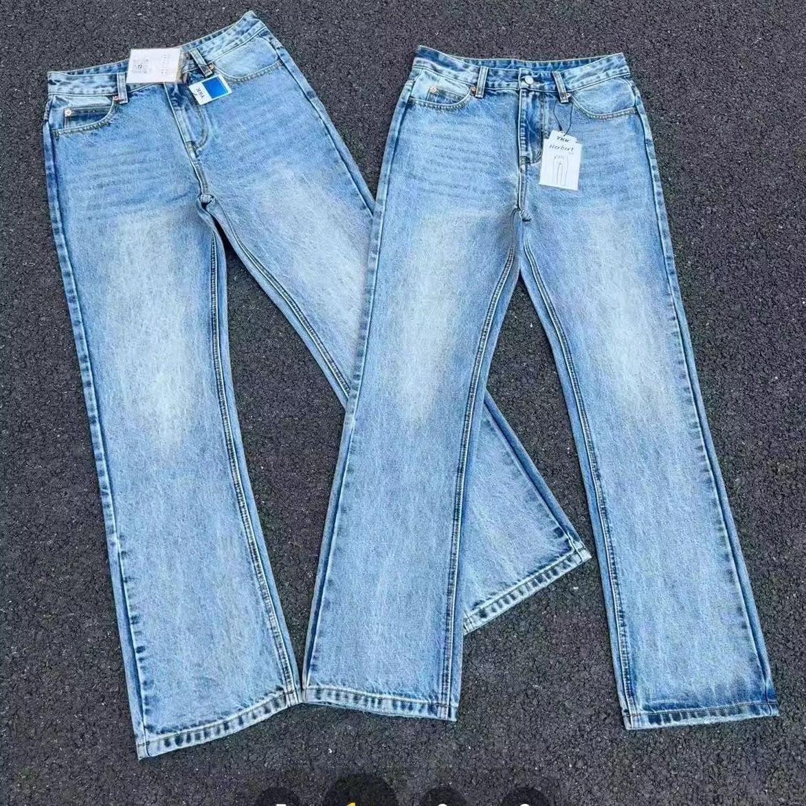 Washed Blue Denim Jeans 517